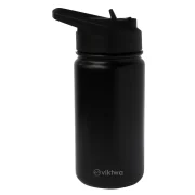 Garrafa Térmica Infantil 414 ml - SKU 1505 Preta com tampa preta - Viktwa
