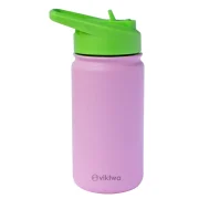 Garrafa Térmica Infantil 414 ml - SKU 1511 Rosa com tampa verde - Viktwa
