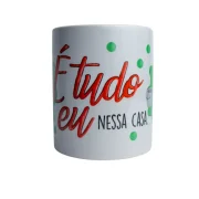 Caneca Cerâmica Branca 325 ml - Coelha - Coleção Pet&Fun Deise Lume