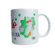 Caneca Cerâmica Branca 325 ml - Coelha - Coleção Pet&Fun Deise Lume