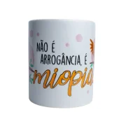 Caneca Cerâmica Branca 325 ml - Coruja - Coleção Pet&Fun Deise Lume