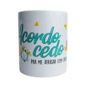 Caneca Cerâmica Branca 325 ml - Galo - Coleção Pet&Fun Deise Lume