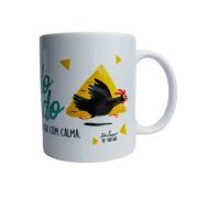 Caneca Cerâmica Branca 325 ml - Galo - Coleção Pet&Fun Deise Lume