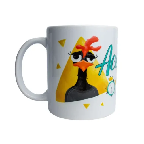 Caneca Cerâmica Branca 325 ml – Galo – Coleção Pet&Fun Deise Lume