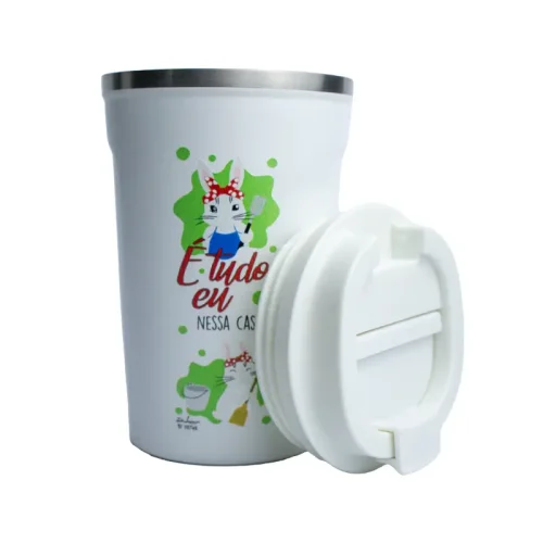 Copo Térmico Coffee 380 ml – Coelha – Coleção Pet&Fun Deise Lume