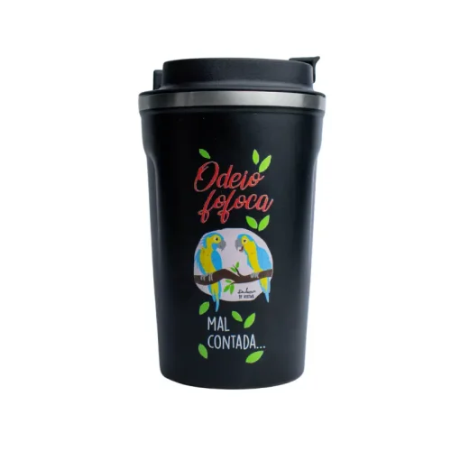 Copo Térmico Coffee 380 ml – Papagaio – Coleção Pet&Fun Deise Lume